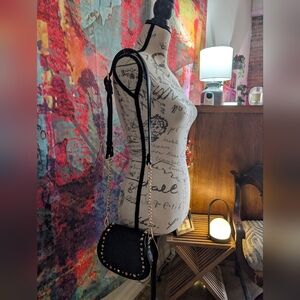 Black Diana leather purse (crossbody or hand bag)